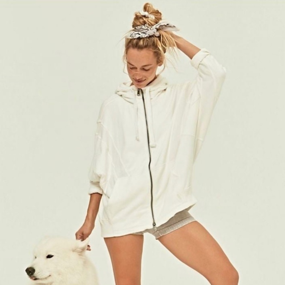 Free People White Hoodie